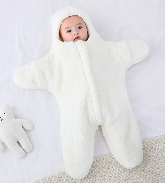 Combinaison Nid d'Ange en Polaire Forme Étoile pour Bébé
